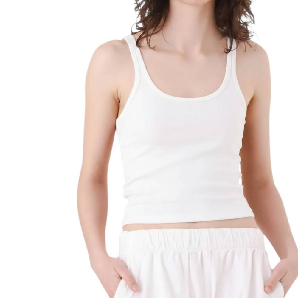NEW PRAIRIE UNDERGROUND short and sweet tank top - plus in white